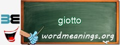 WordMeaning blackboard for giotto